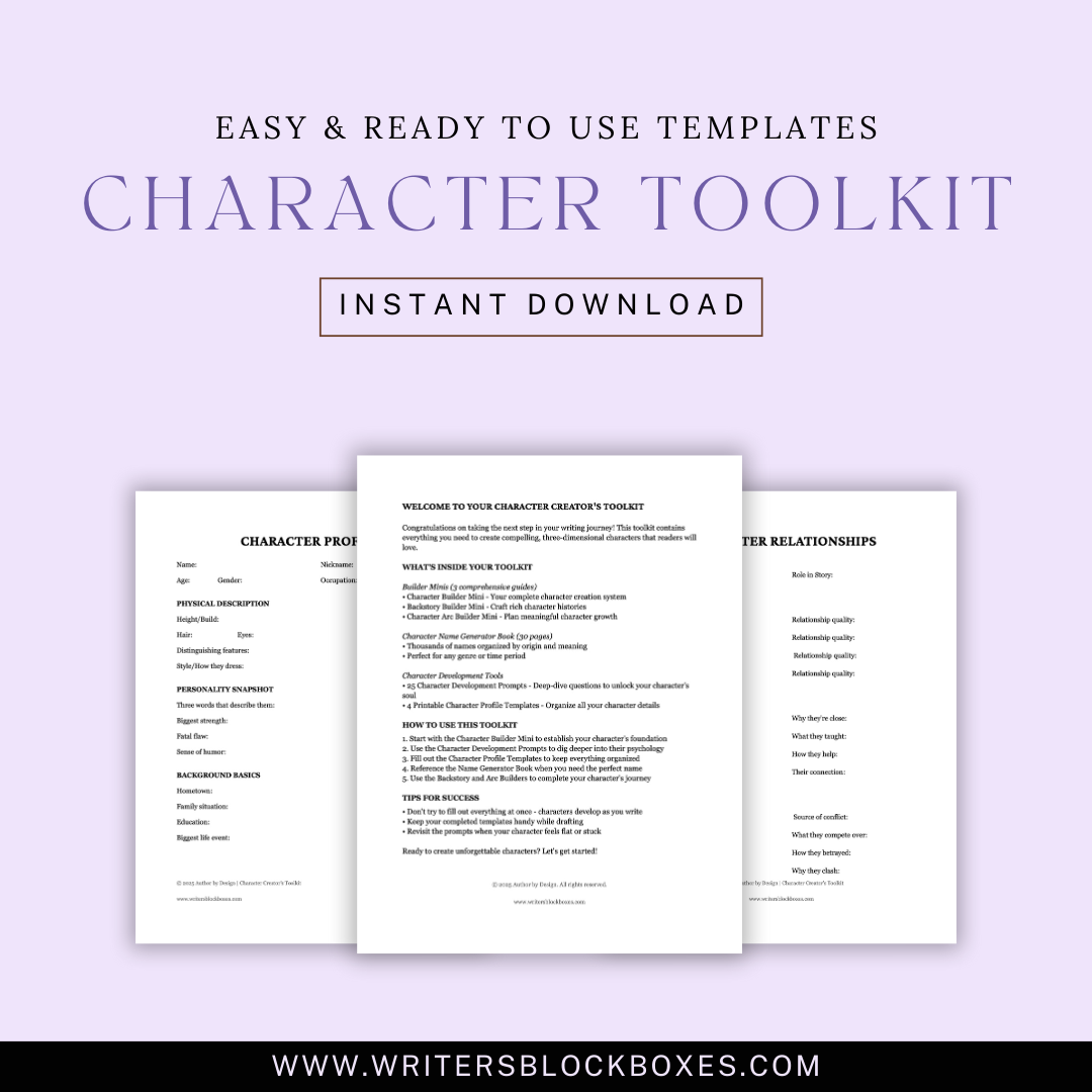 Character Creator's Digital Toolkit - Complete Character Development System for Fiction Writers
