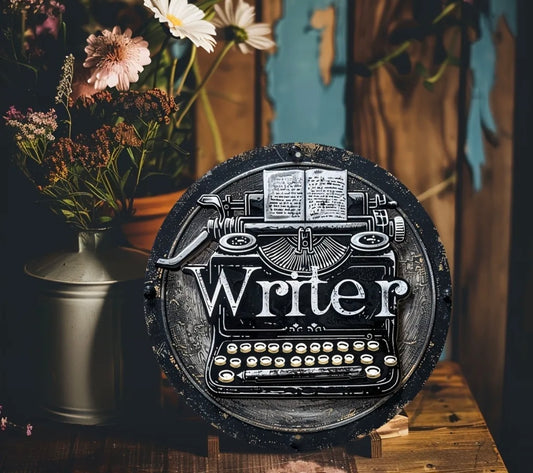 Writer Wooden Sign with Typewriter Design - Limited Stock