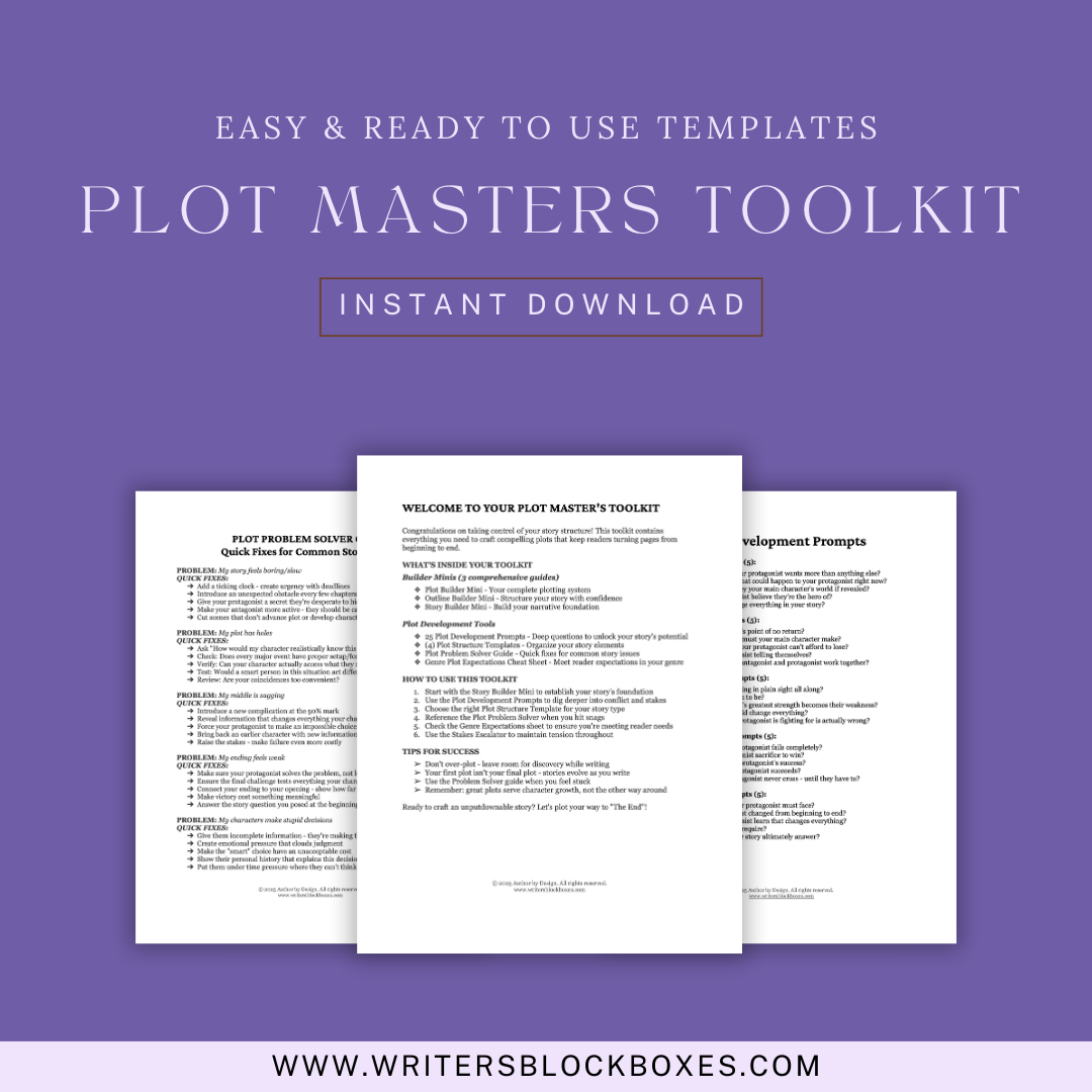 Plot Master's Digital Toolkit - Complete Story Structure System for Fiction Writers