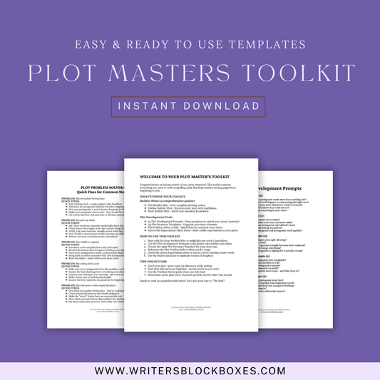 Plot Master's Digital Toolkit - Complete Story Structure System for Fiction Writers